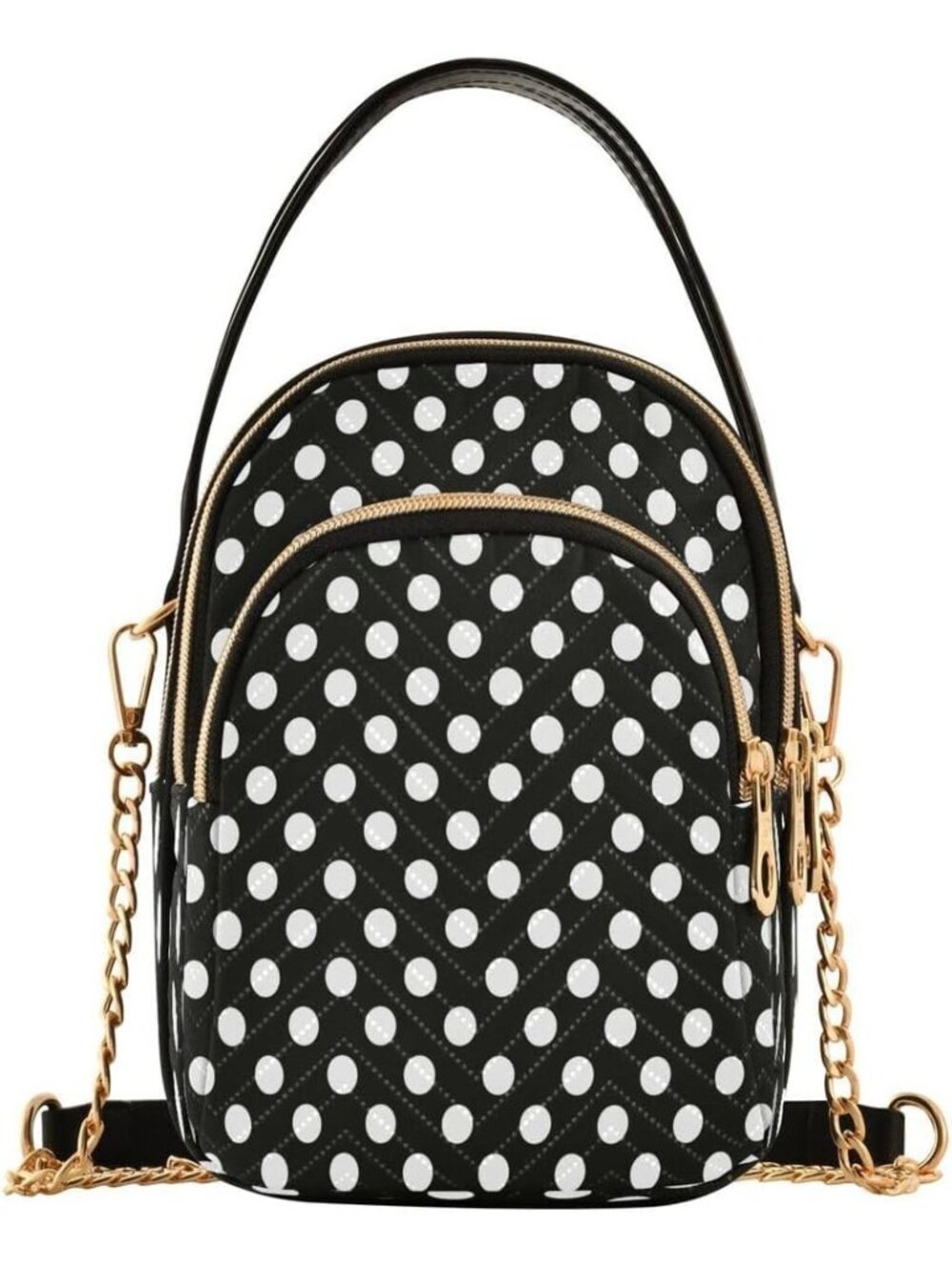 🎃Polka Dot Bat Pumpkin Leaf Halloween Crossbody Bag Small Shoulder Handbags